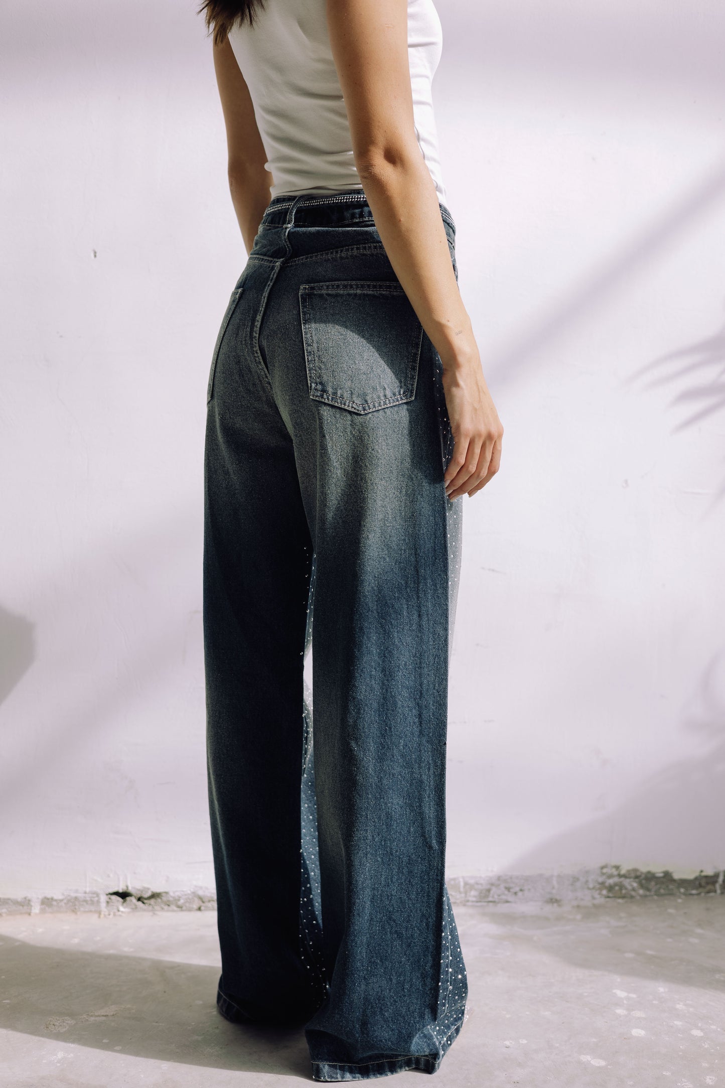 Midnight Spark Jeans - Smoky Blue