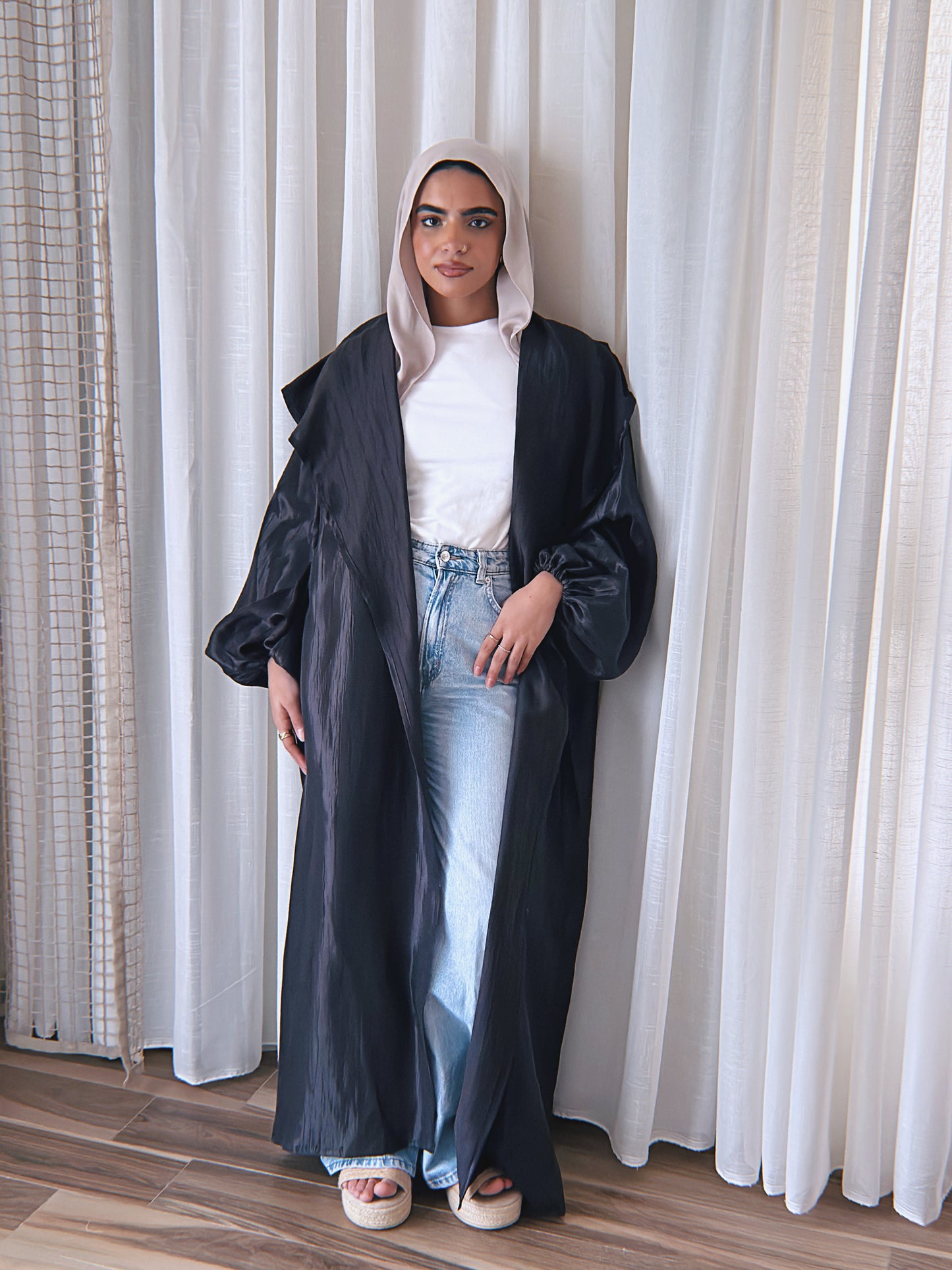 Love Me Shimmer Kimono - Black