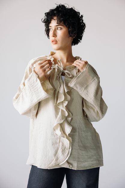 Ruffles Top - Cream