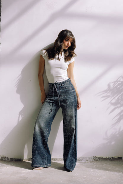 Midnight Spark Jeans - Smoky Blue