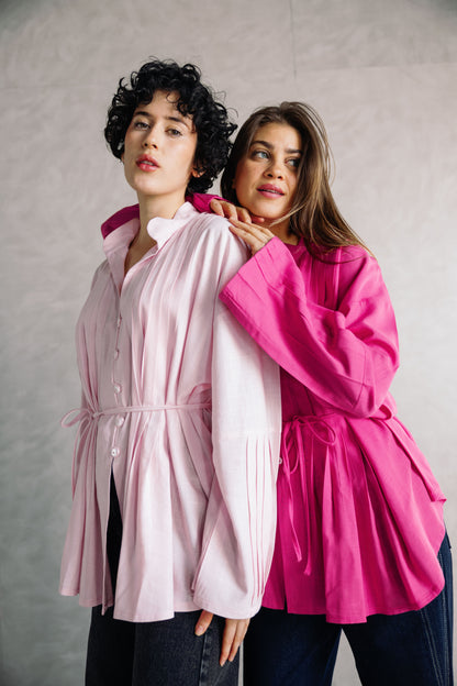 Pleated Top - Rose
