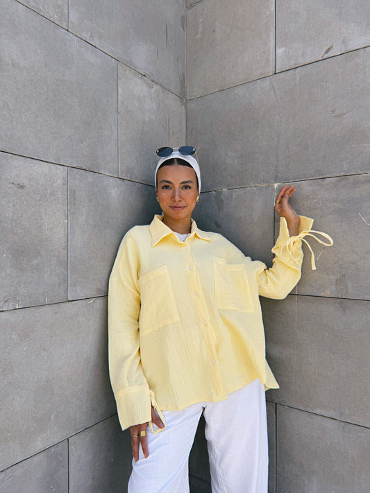Blooming Shirt - Powder Yellow
