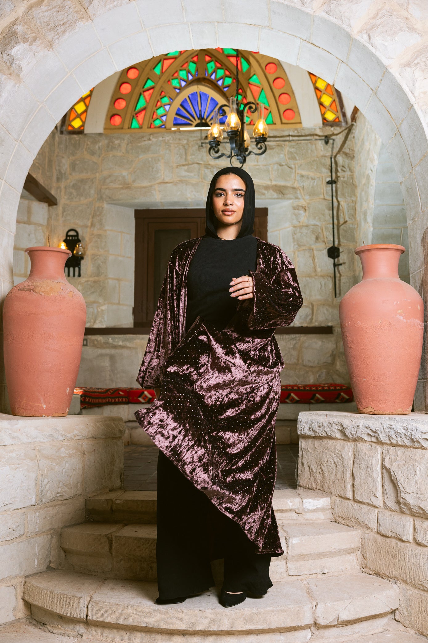 Moonfall Kimono - Deep Plum