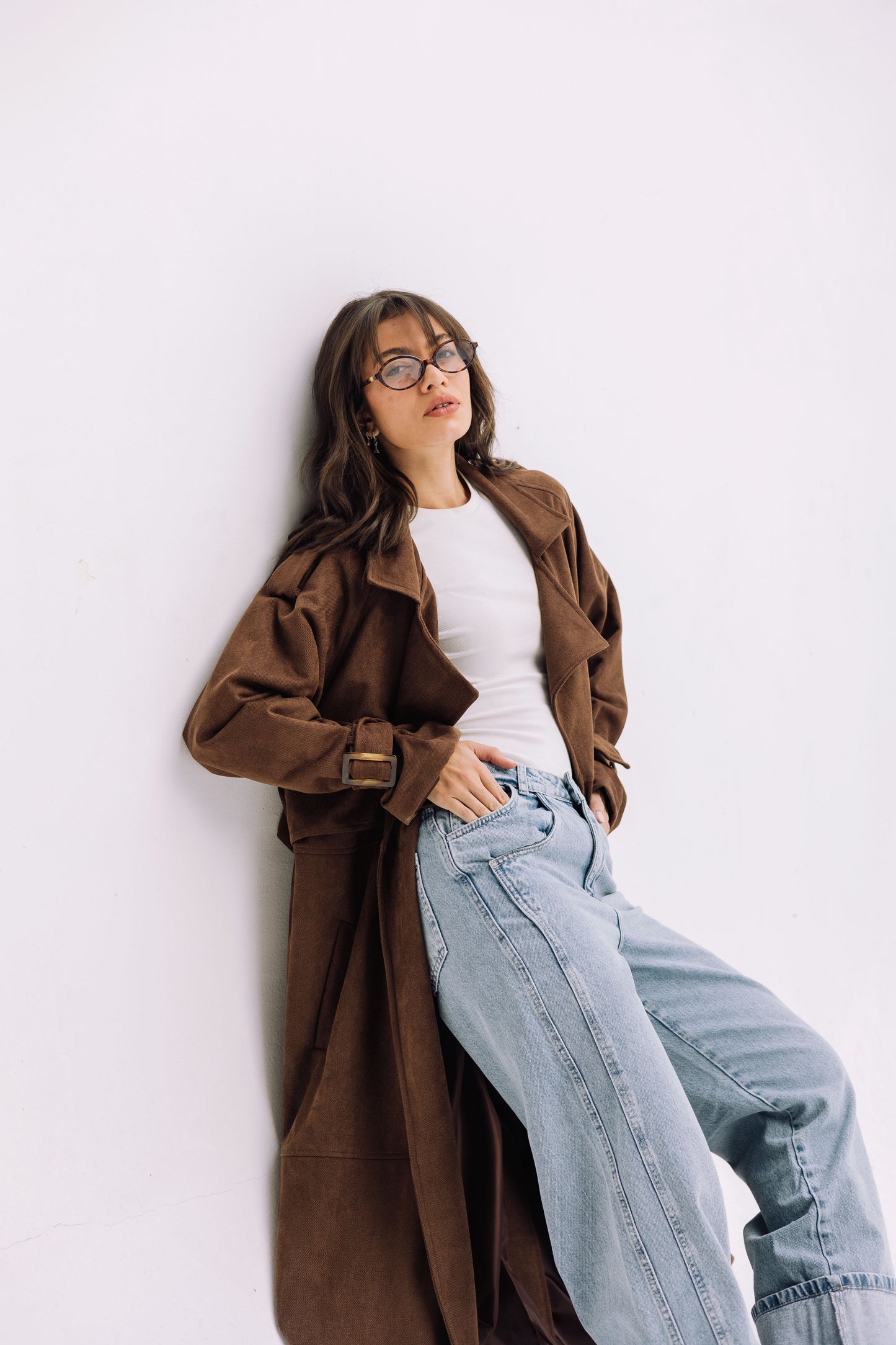 City Girl Trench Coat - Brown