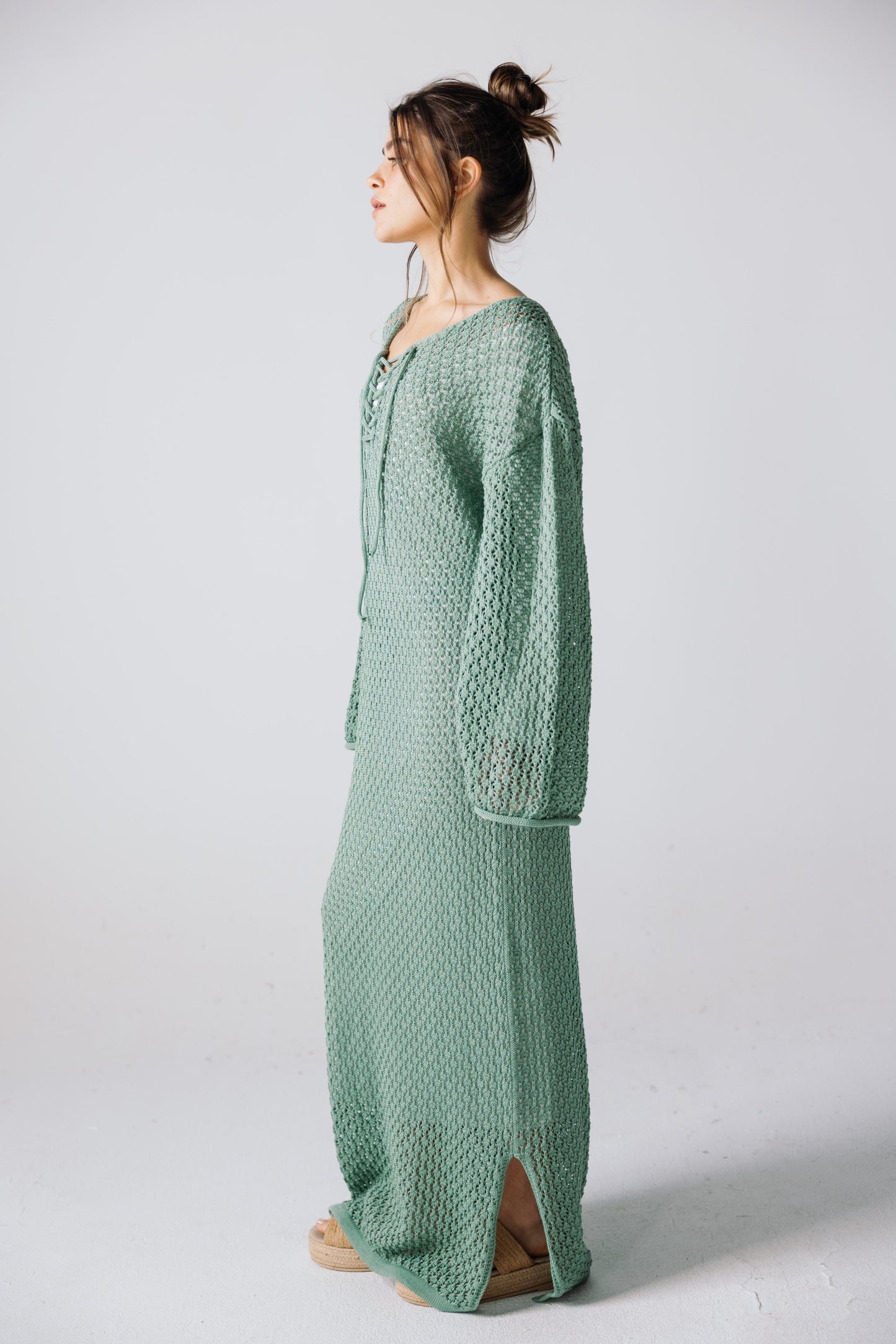 Earthy Knit Dress - Olive