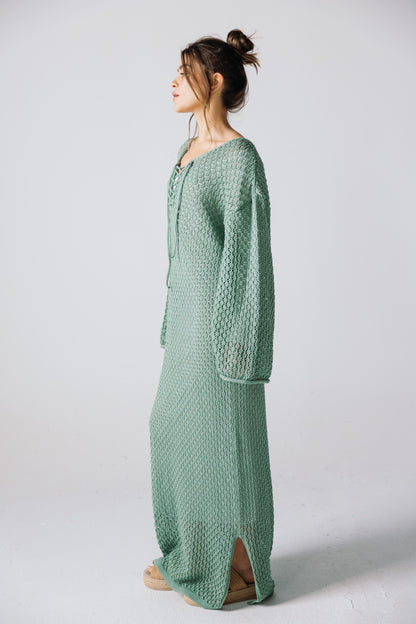 Earthy Knit Dress - Olive