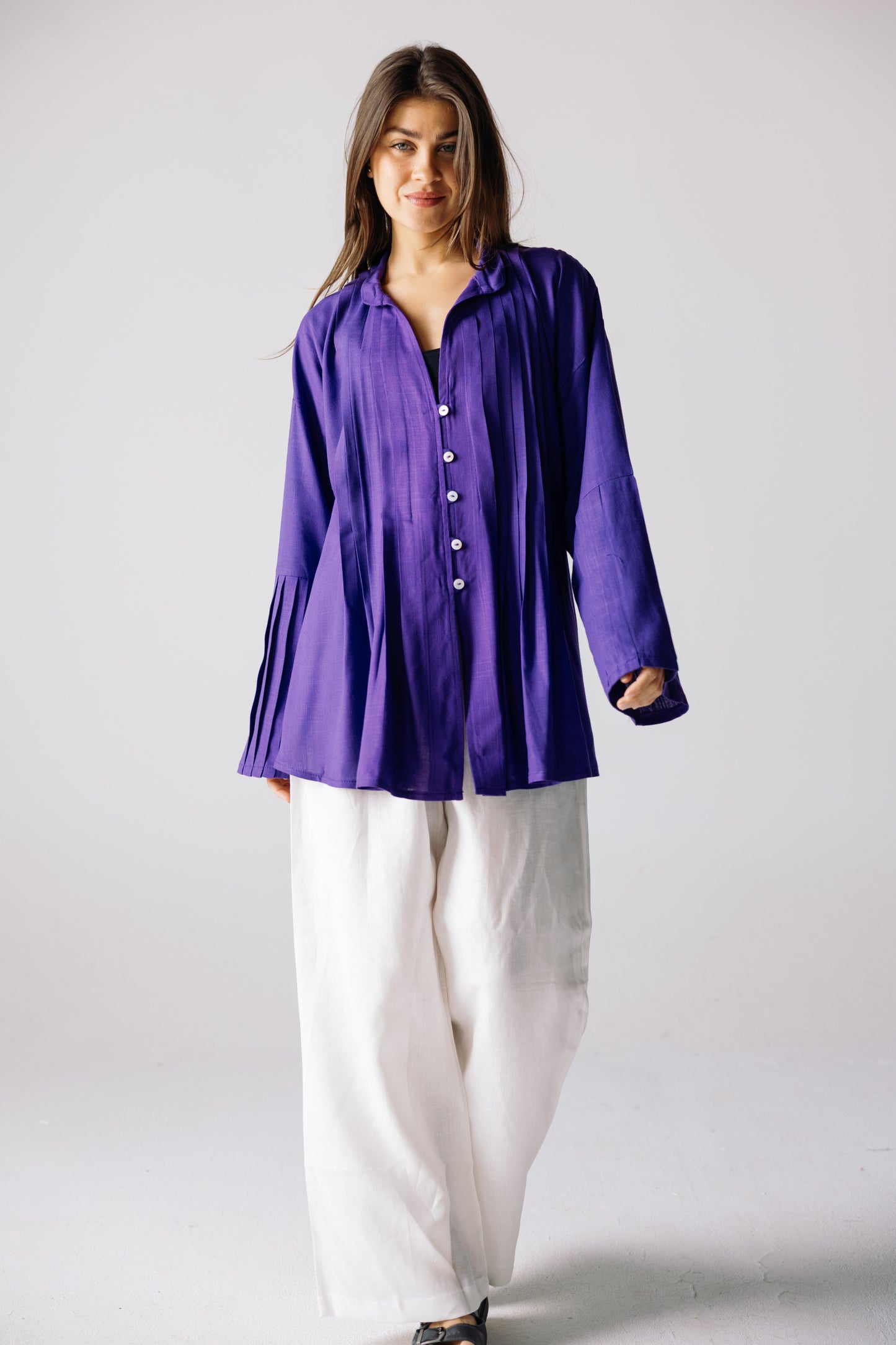 Pleated Top - Violet