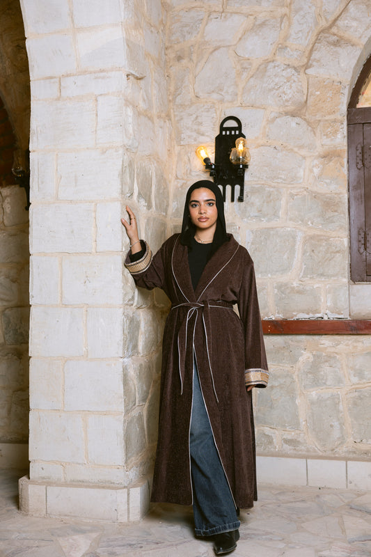 Subtle Shine Kaftan - Chocolate