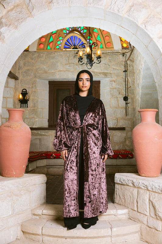 Moonfall Kimono - Deep Plum