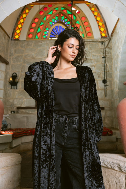 Moonfall Kimono - Black