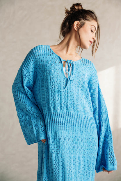 That Girl Knit Dress - Sky Blue