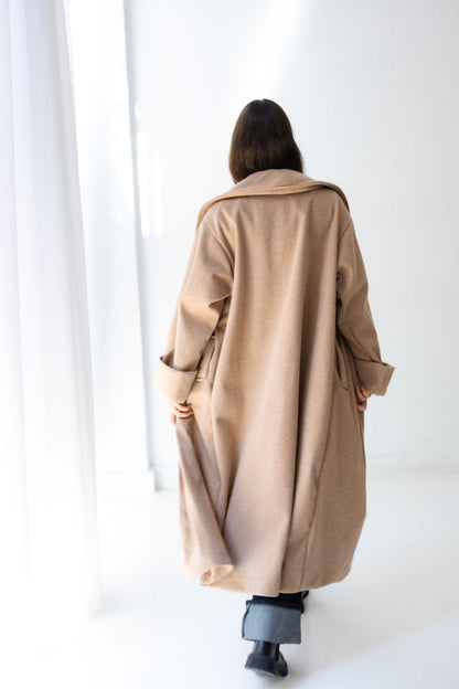 All Eyes Here Coat - Almond
