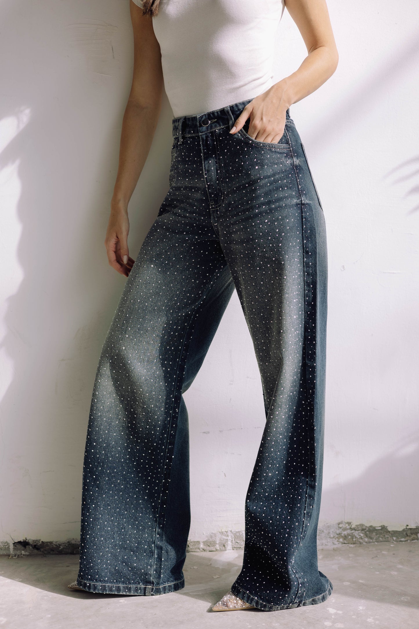 Midnight Spark Jeans - Smoky Blue