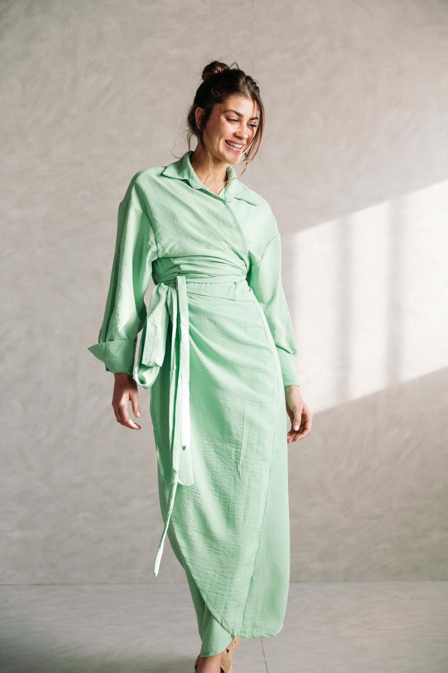 Linen Wrap Me Set - Seafoam