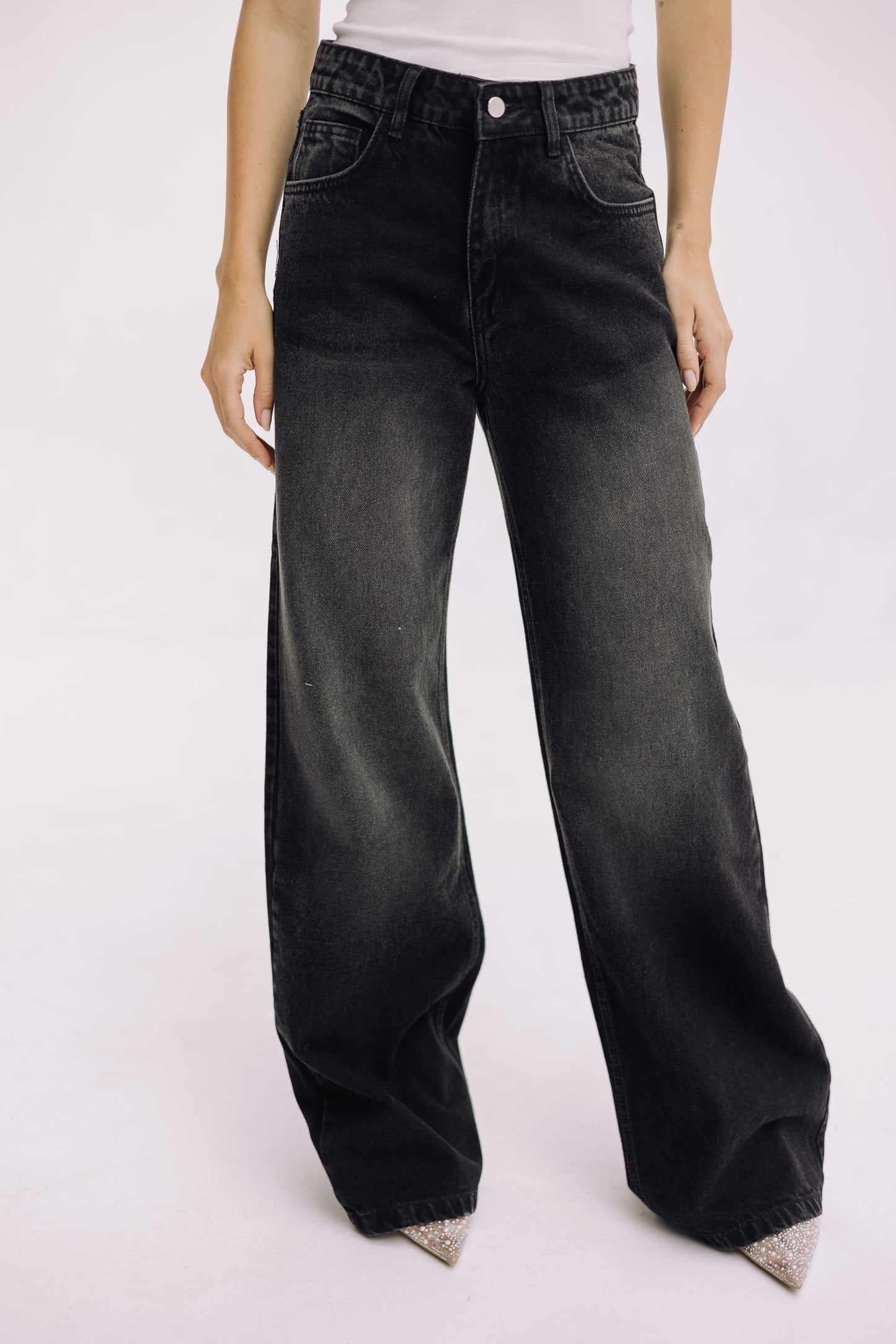 Elevated Belted Denim - Noir Black