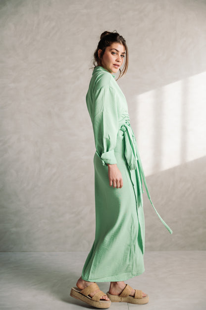 Linen Wrap Me Set - Seafoam