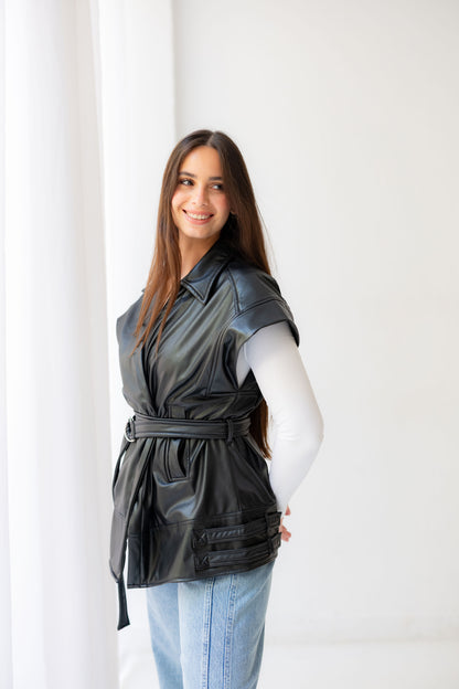 Statement Vest - Black