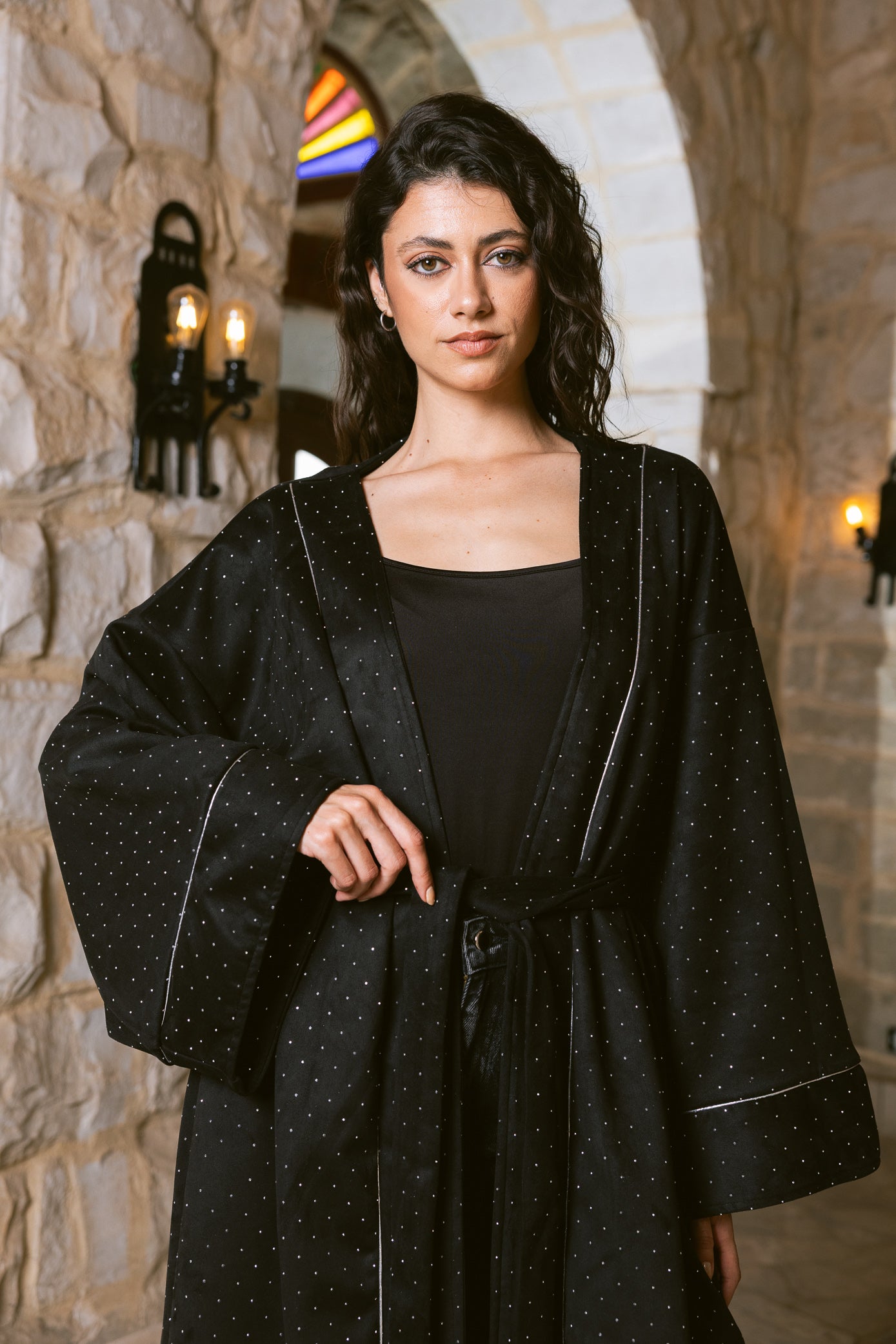 Sky Dust Kaftan - Black