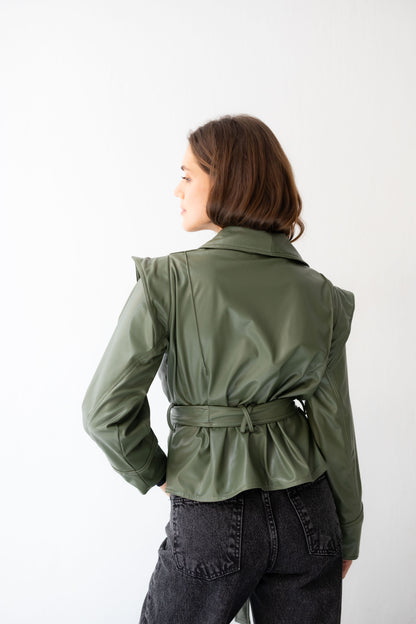 Bold As Love Leather Jacket - Olive