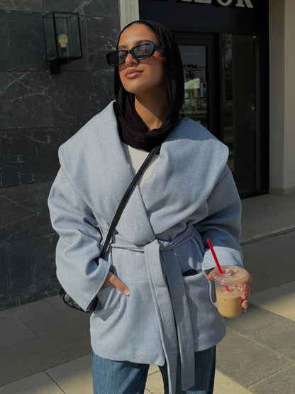 Winter Pearl Jacket - Baby Blue