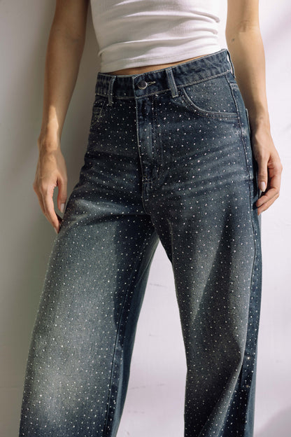 Midnight Spark Jeans - Smoky Blue
