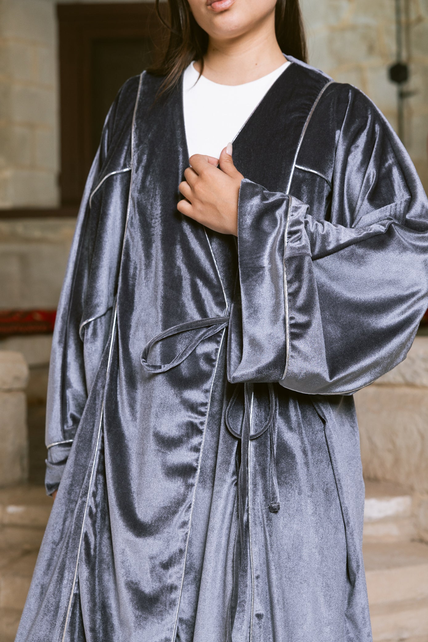 Winter Whisper Kaftan - Grey