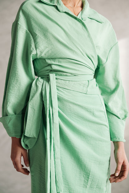 Linen Wrap Me Set - Seafoam