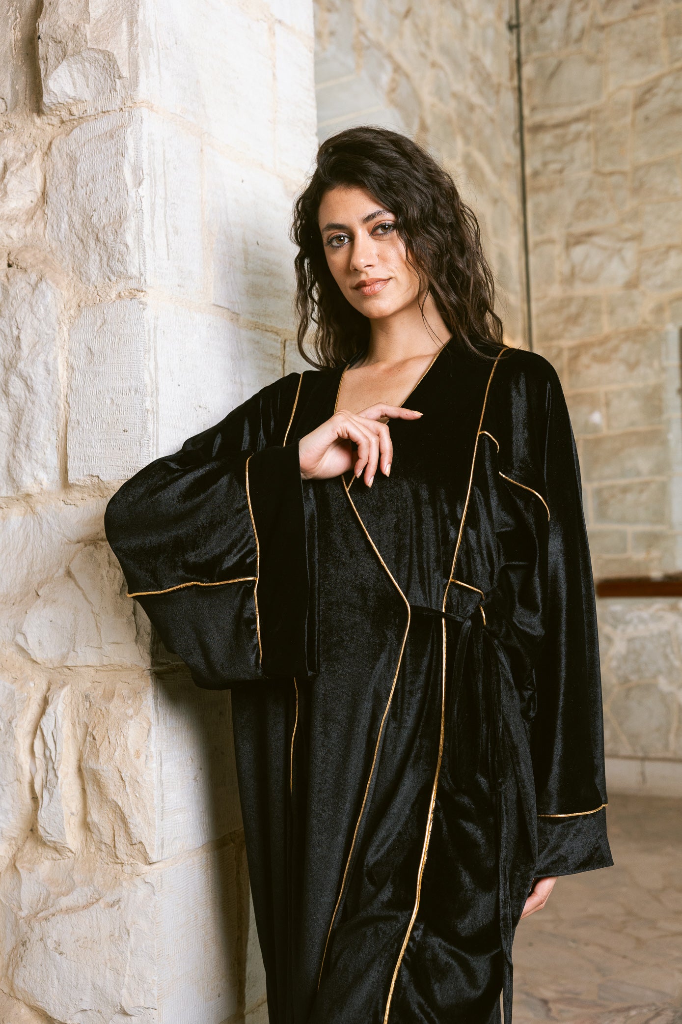 Winter Whisper Kaftan - Black