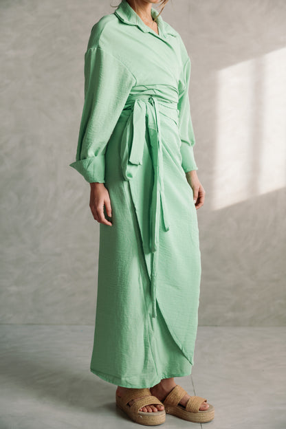 Linen Wrap Me Set - Seafoam
