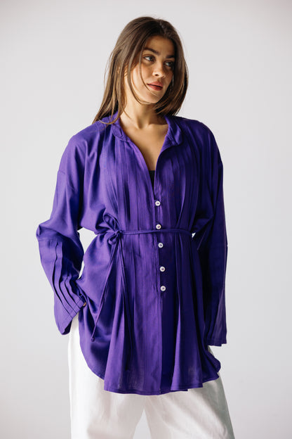 Pleated Top - Violet