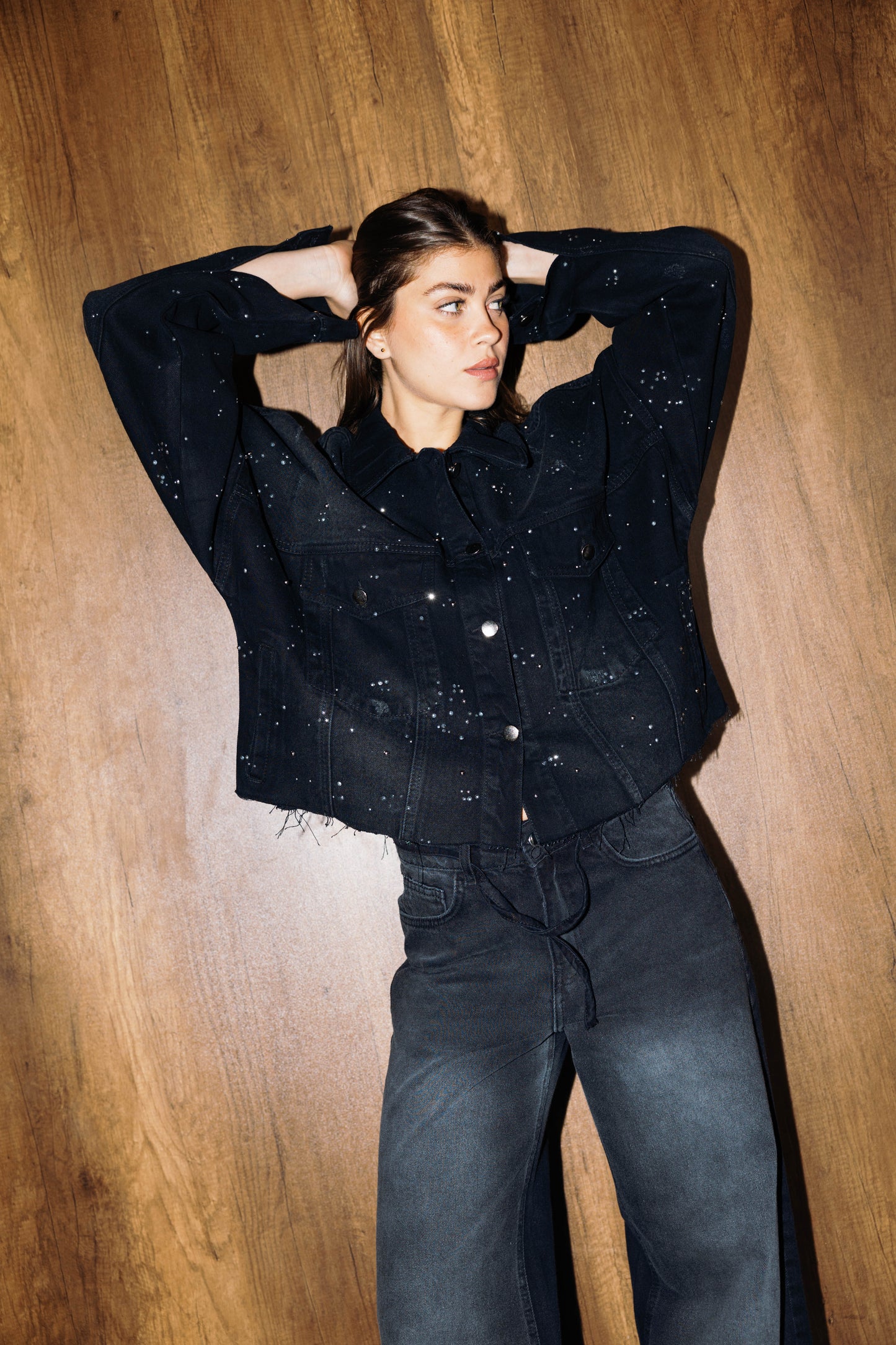 Starfall Denim Jacket - Black