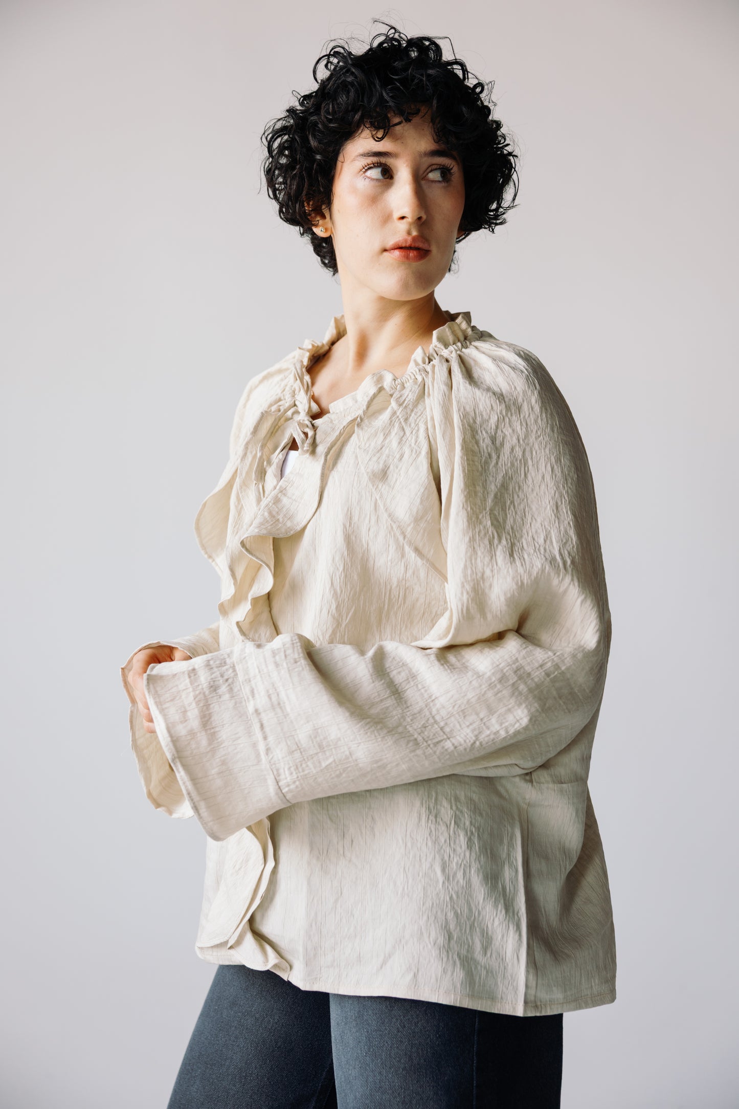 Ruffles Top - Cream
