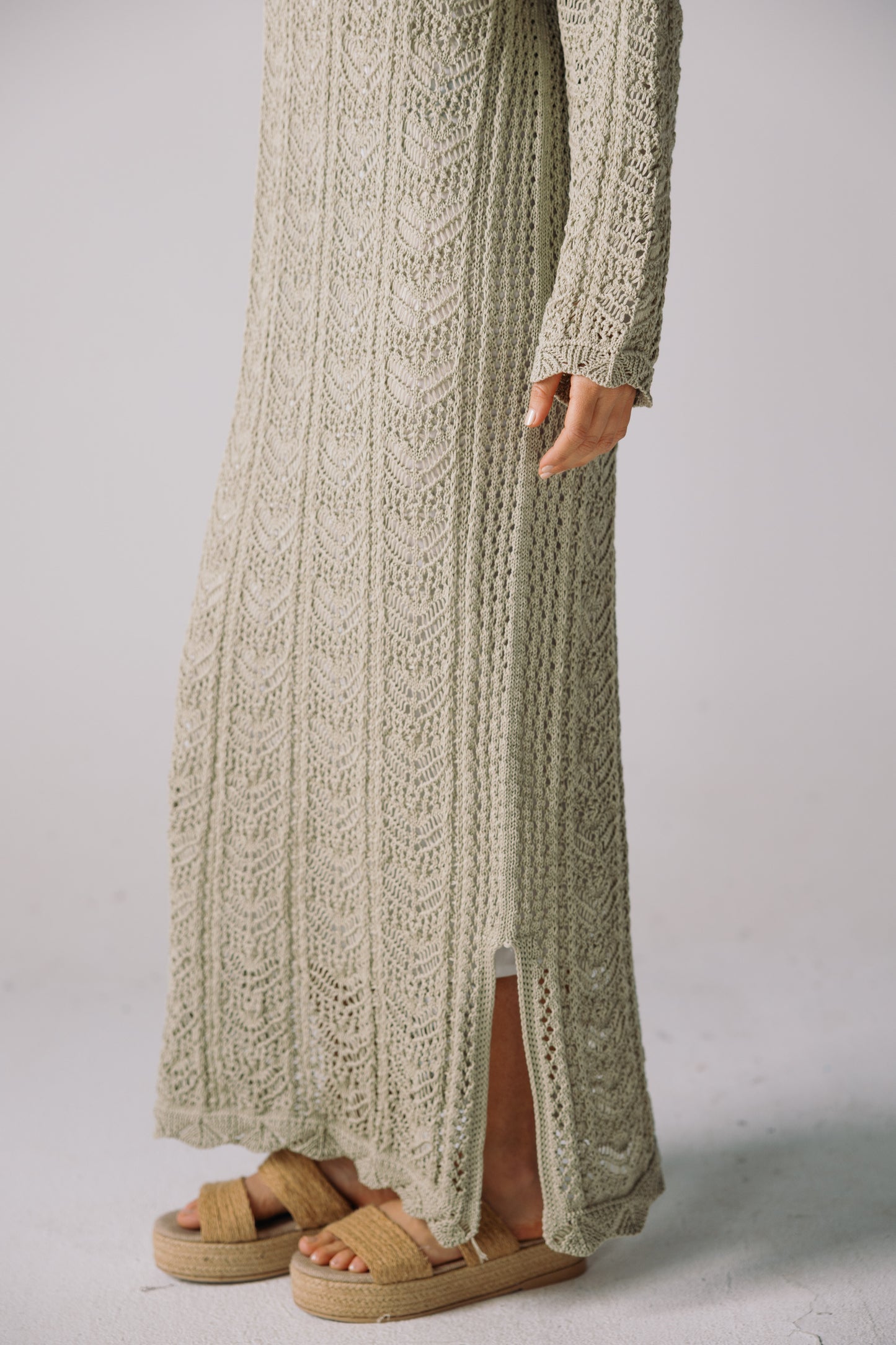 Sea Soul Knit Dress - Basil
