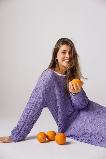 Sea Soul Knit Dress - Lilac