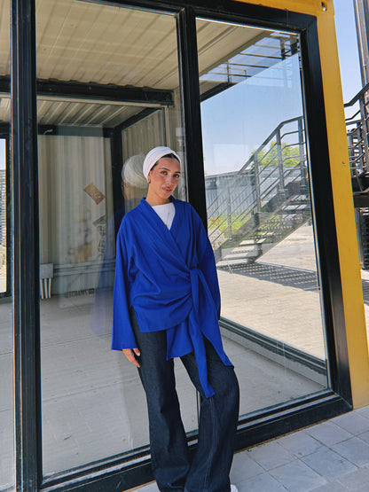 Softly Wrap Kimono - Royal Blue