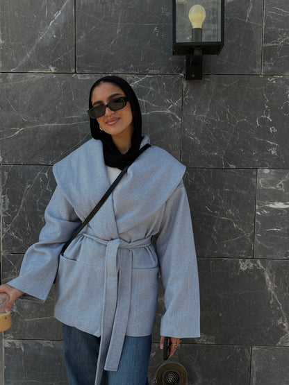 Winter Pearl Jacket - Baby Blue