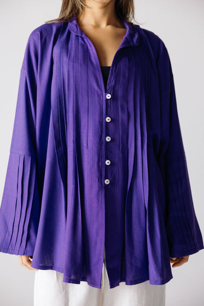 Pleated Top - Violet
