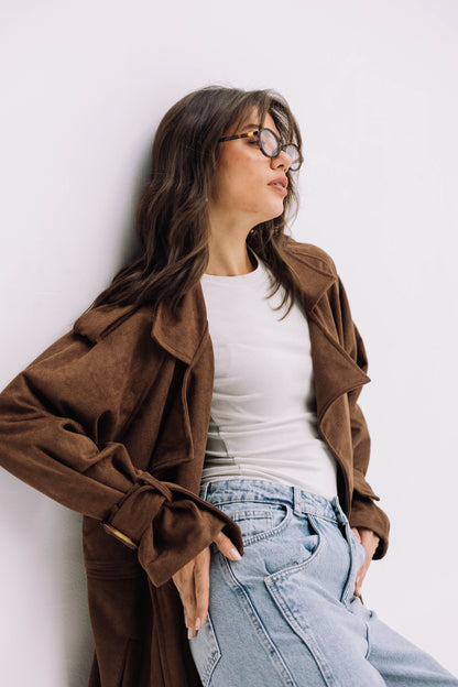 City Girl Trench Coat - Brown