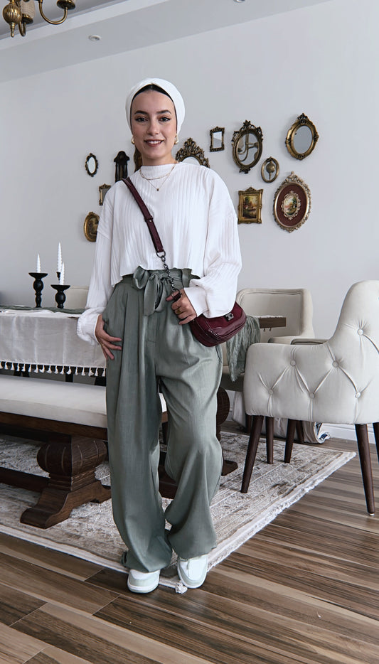 Old Money Linen Pants - Olive