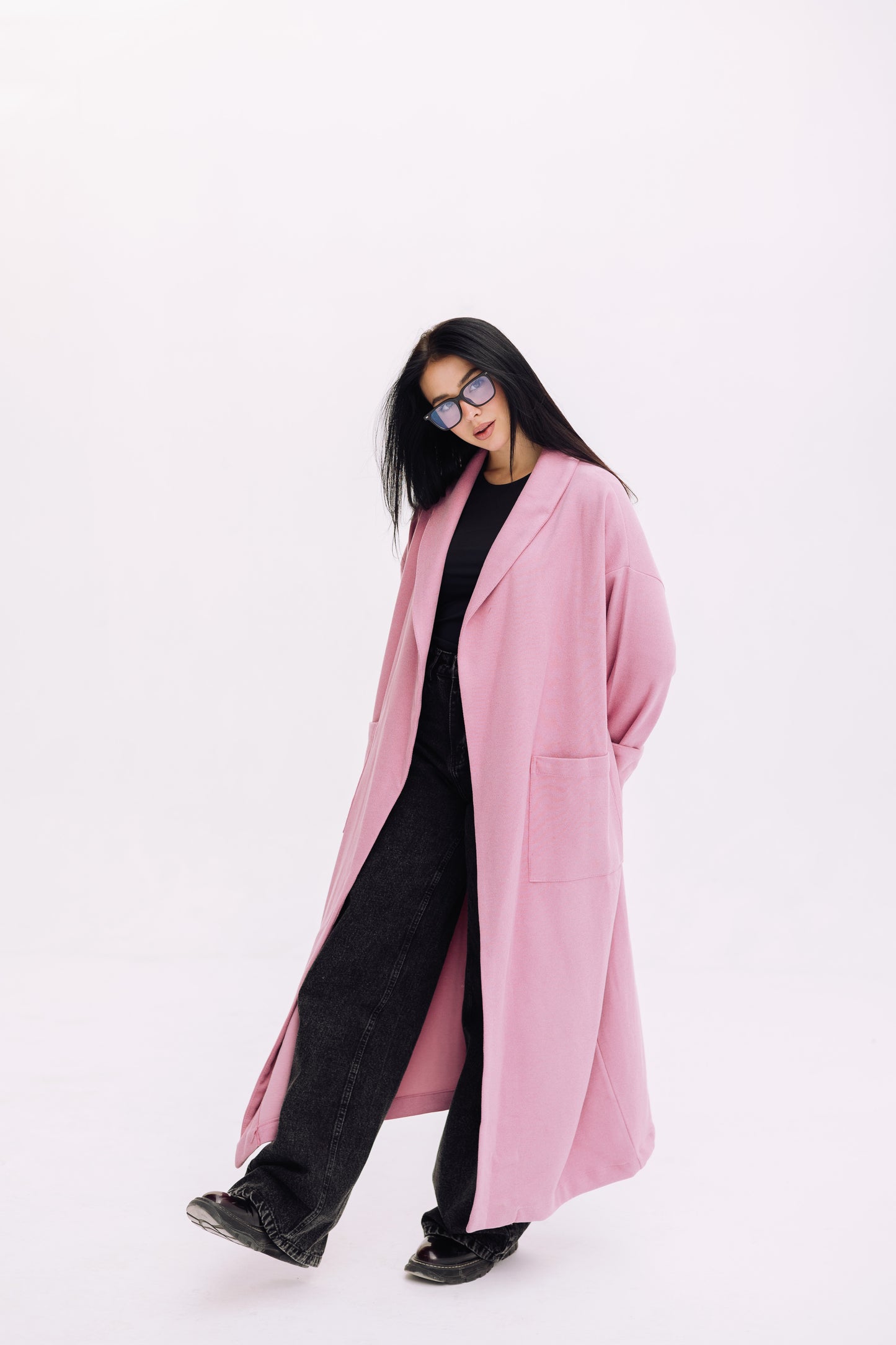 Cardigan Coat - Blush Pink