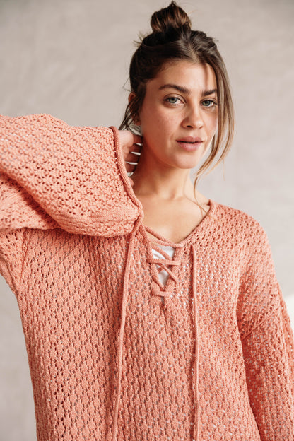 Earthy Knit Dress - Salmon