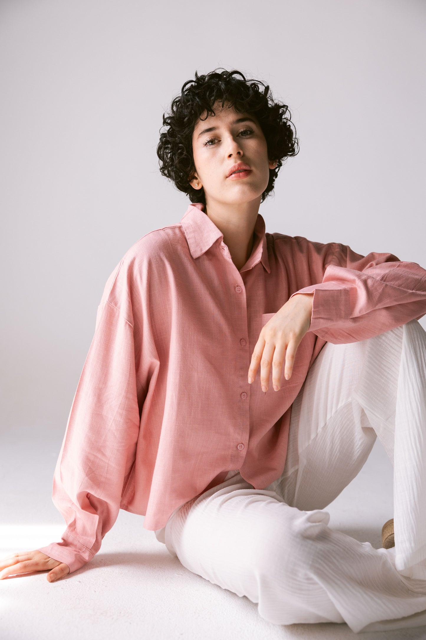 Cropped Shirt - Cashmere