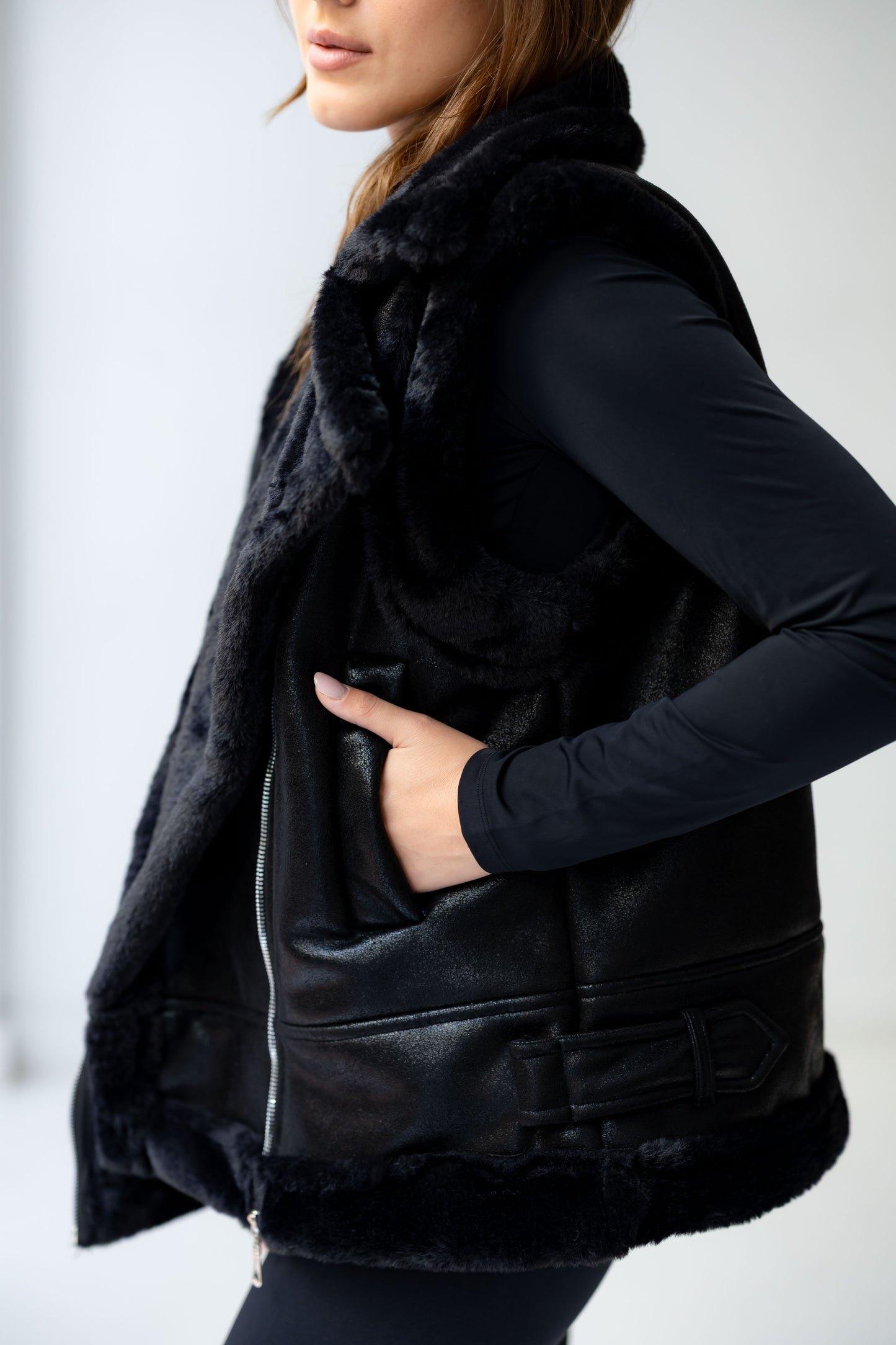 Winter Armor Leatherxfur Vest