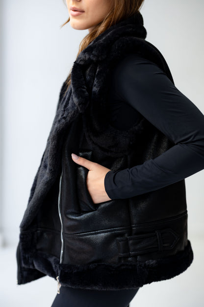 Winter Armor Leatherxfur Vest
