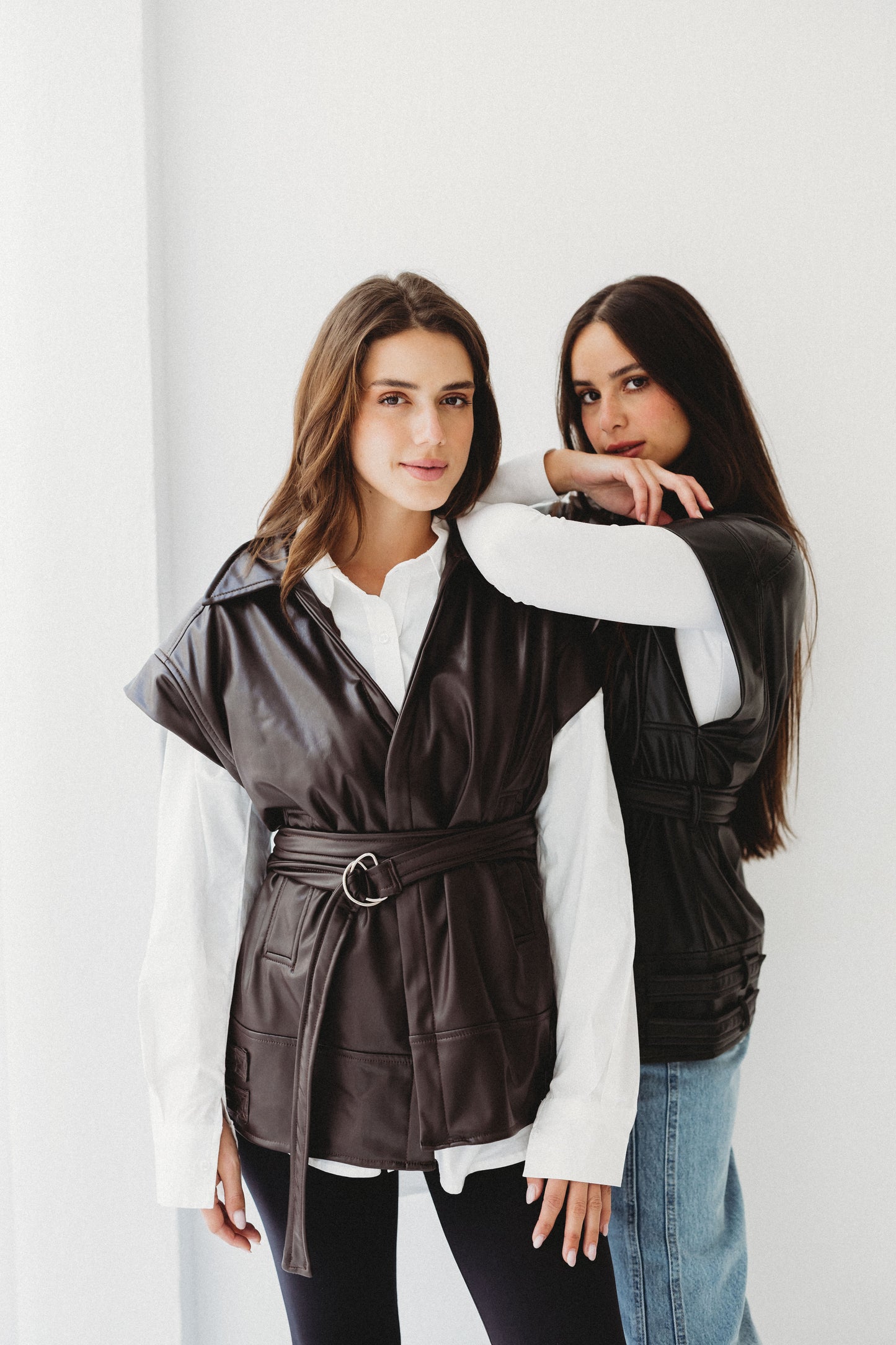 Statement Vest - Brown