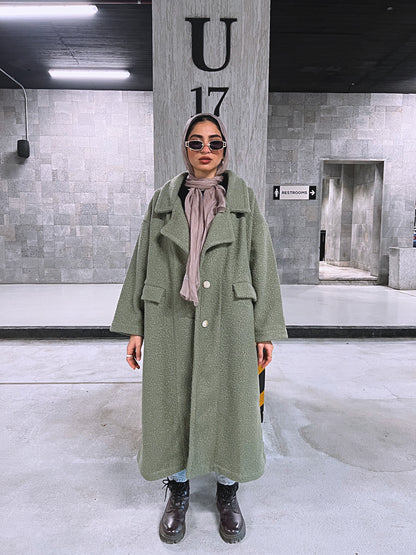 Teddy Coat - olive