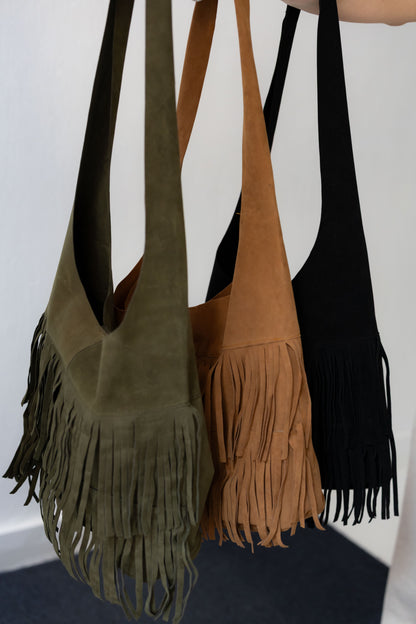 The Boho Fringe Bag - Desert Camel