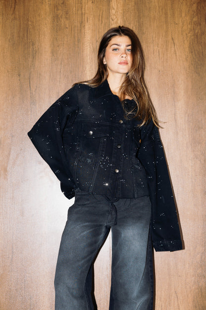 Starfall Denim Jacket - Black