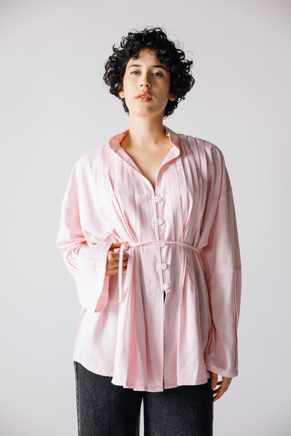 Pleated Top - Rose