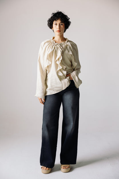 Ruffles Top - Cream